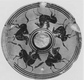 PYXIS LID (ATHENIAN, BLACK-FIGURE)