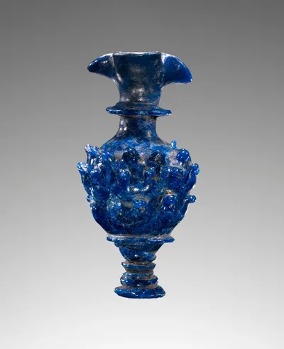 Blue Pitcher with Knobbed Decoration