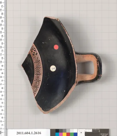 Terracotta fragment of a kylix (drinking cup)