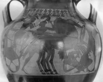 AMPHORA, BELLY, TYPE B (ATHENIAN, BLACK-FIGURE)