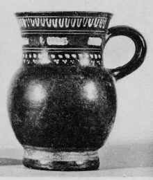 KYATHOS (SOUTH ITALIAN, GNATHIAN, BLACK GLAZE)