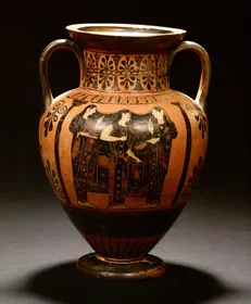 AMPHORA, NECK (ATHENIAN, BLACK-FIGURE)