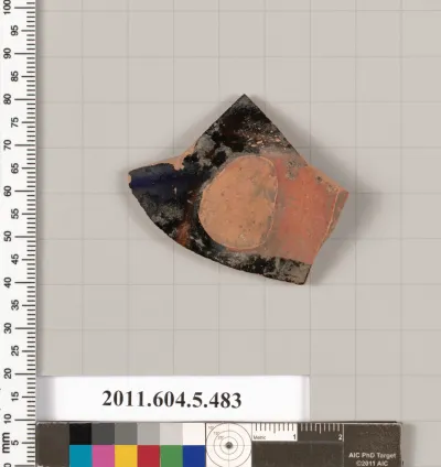 Terracotta fragment of a kylix (drinking cup)