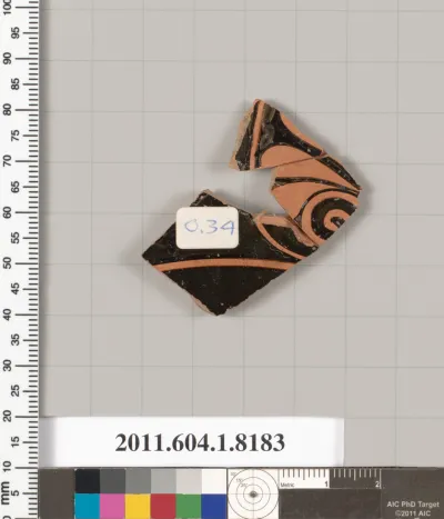 Terracotta fragment of a kylix (drinking cup)