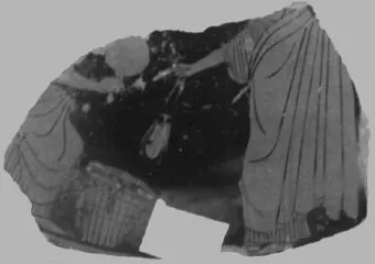 HYDRIA, FRAGMENT (ATHENIAN, RED-FIGURE)