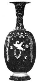 LEKYTHOS, SQUAT (SOUTH ITALIAN, GNATHIAN, BLACK GLAZE)