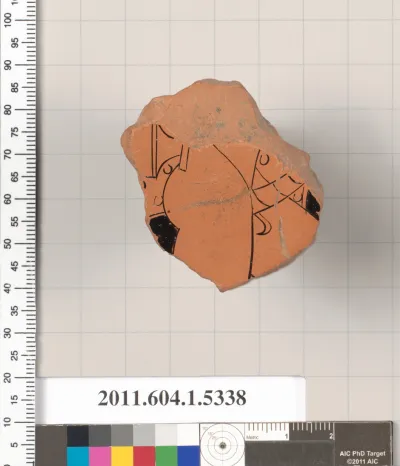 Terracotta fragment of a kylix (drinking cup)