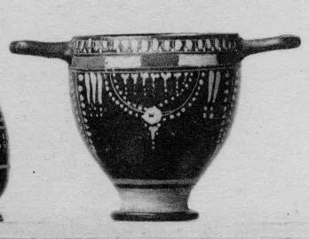 SKYPHOS (SOUTH ITALIAN, GNATHIAN, BLACK GLAZE)