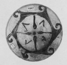 PLATE (ETRUSCAN, BLACK PATTERN)