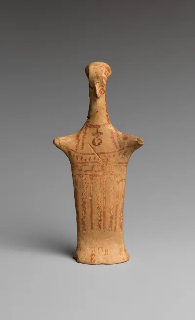 Terracotta statuette of a goddess