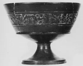 CHALICE (ETRUSCAN, BUCCHERO)