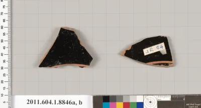 Terracotta fragments of kylikes (drinking cups)