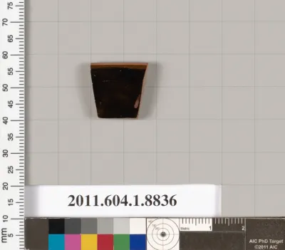 Terracotta rim fragment of a kylix (drinking cup)