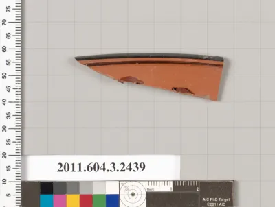 Terracotta rim fragment of a kylix (drinking cup)