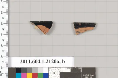Terracotta rim fragments of kylikes (drinking cups)