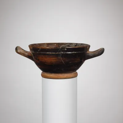 Terracotta skyphos (deep drinking cup)