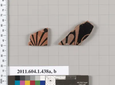 Terracotta fragments of a kylikes (drinking cups)