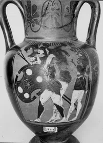 AMPHORA, NECK (ATHENIAN, BLACK-FIGURE)