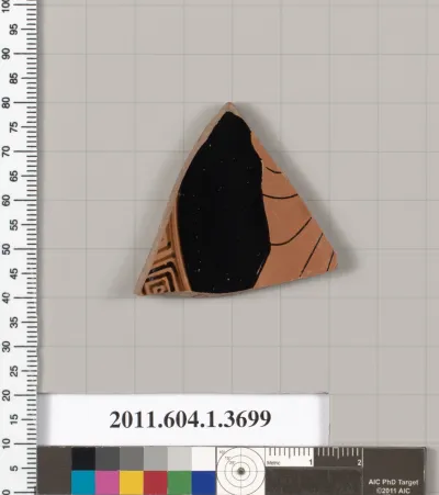 Terracotta fragment of a kylix (drinking cup)