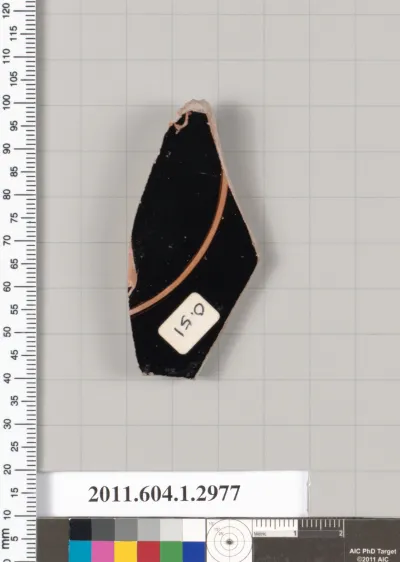 Terracotta fragment of a kylix (drinking cup)