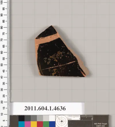 Terracotta fragment of a kylix (drinking cup)