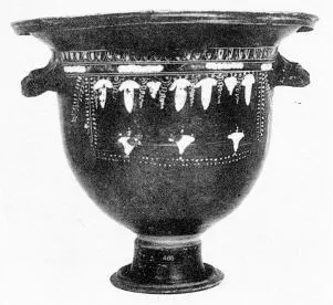 KRATER, BELL (SOUTH ITALIAN, GNATHIAN, ADDED COLOUR)