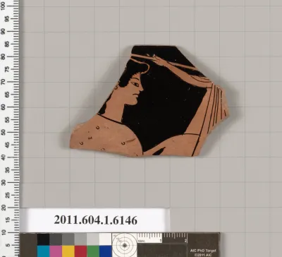 Terracotta rim fragment of a kylix (drinking cup)