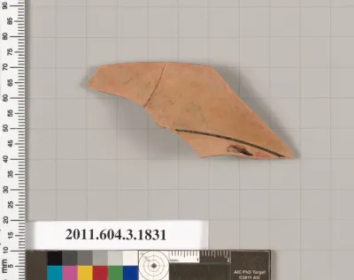 Terracotta fragment of a kylix: Lip cup (drinking cup)