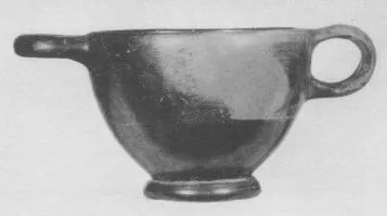 SKYPHOS (ATHENIAN, BLACK GLAZE)