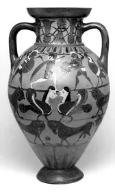 AMPHORA, NECK (ATHENIAN, BLACK-FIGURE)