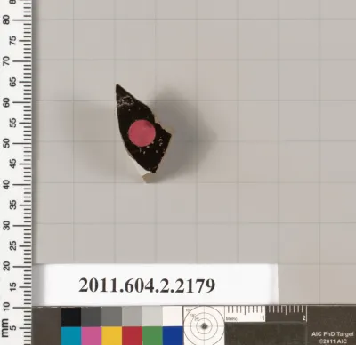 Terracotta fragment of a pot; unglazed on the inside