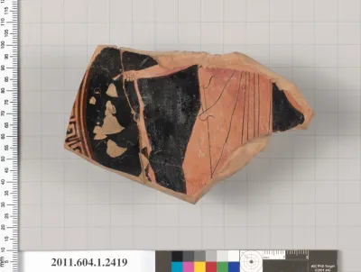 Terracotta fragment of a kylix (drinking cup)