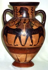AMPHORA, NECK (ATHENIAN, BLACK-FIGURE)