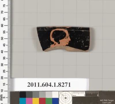 Terracotta rim fragment of a kylix (drinking cup)