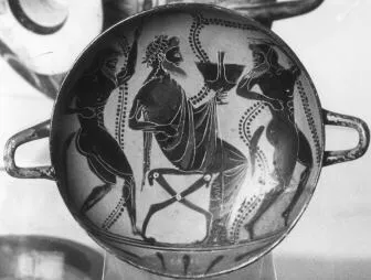 CUP, STEMLESS (ATHENIAN, BLACK-FIGURE)