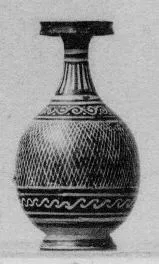 BOTTLE (SOUTH ITALIAN, GNATHIAN, BLACK GLAZE)