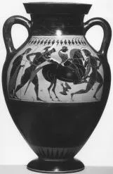 AMPHORA, BELLY, TYPE B (ATHENIAN, BLACK-FIGURE)