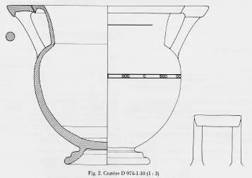 KRATER, COLUMN (LACONIAN, BLACK GLAZE)