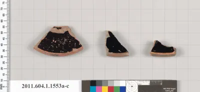 Terracotta fragments of kylikes (drinking cups)
