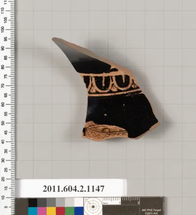 Terracotta fragment of an oinochoe: chous (jug)