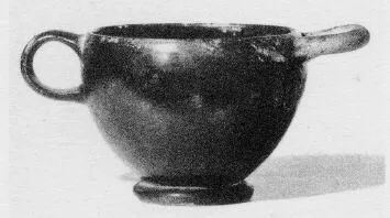 SKYPHOS (ATHENIAN, BLACK GLAZE)