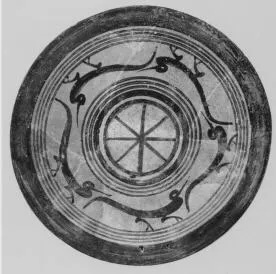 PLATE (ETRUSCAN, SILHOUETTE)