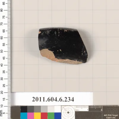 Terracotta fragment of a salt cellar?