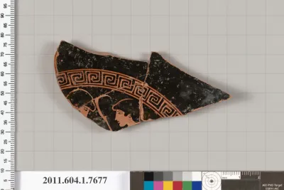 Terracotta fragment of a kylix (drinking cup)