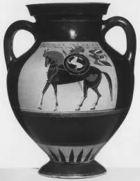 AMPHORA, BELLY, TYPE B (ATHENIAN, BLACK-FIGURE)