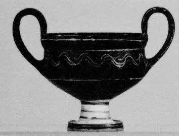 KANTHAROS (SOUTH ITALIAN, GNATHIAN, BLACK GLAZE)