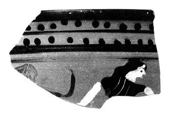 SKYPHOS, FRAGMENT (ATHENIAN, BLACK-FIGURE)