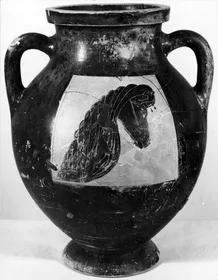AMPHORA, BELLY, TYPE B (ATHENIAN, BLACK-FIGURE)