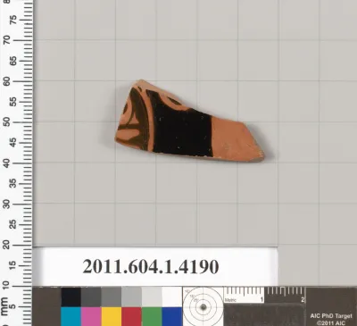 Terracotta fragment of a kylix (drinking cup)