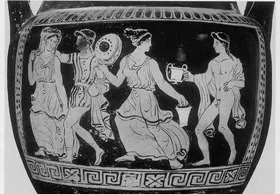 KRATER, COLUMN (SOUTH ITALIAN, APULIAN, RED-FIGURE)